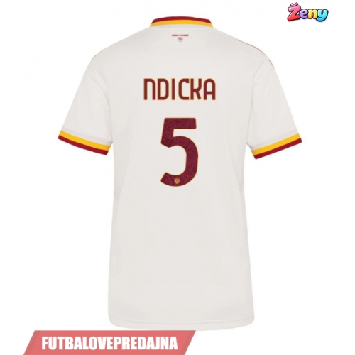 Lacne Ženy Futbalové dres AS Roma Evan Ndicka #5 2026-27 Krátky Rukáv - Preč